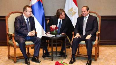 الرئيس السيسي يلتقي رئيس البرلمان الصربي خلال زيارته لبلجراد