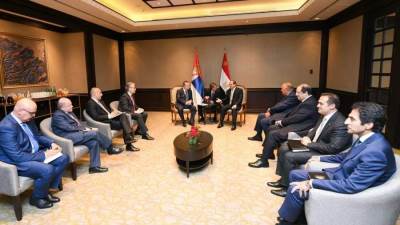 السيسي: زيارة البرلمان نقطة انطلاق لتطوير علاقات الصداقة بين مصر وصربيا