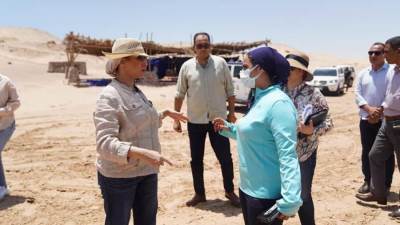  وزيرة البيئة تتفقد مركز الزوار بمحمية رأس محمد فى شرم الشيخ