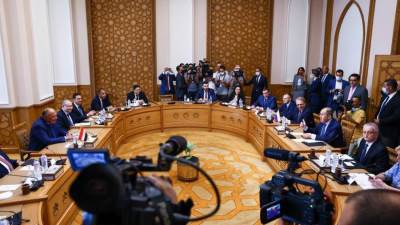 «شكري» يبحث مع نظيره الروسي التعاون بين البلدين