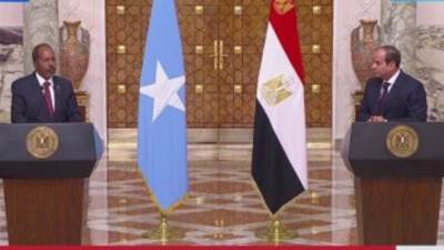 الرئيس الصومالى: ممتنون للدعم المصرى الكبير حتى نعود إلى طريقنا الصحيح