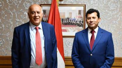 وزير الشباب والرياضة يلتقي نظيره الفلسطيني لبحث التعاون