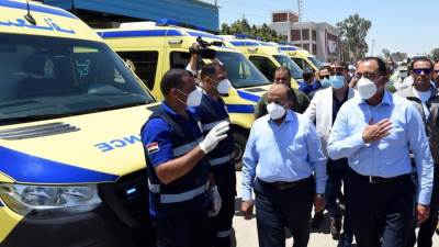 14 سيارة إسعاف جديدة انضمت للعمل لخدمة مواطني قرية داود وتوابعها بالبحيرة