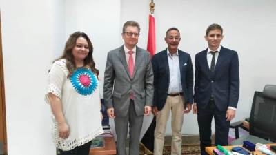 سفير دولة ألمانيا بالقاهرة يزور المتحف القومي للحضارة المصرية