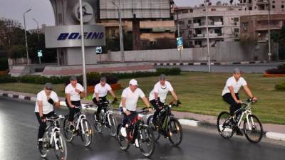 الرئيس السيسى يتفقد الكلية الحربية ويعقد لقاء مع الطلبة