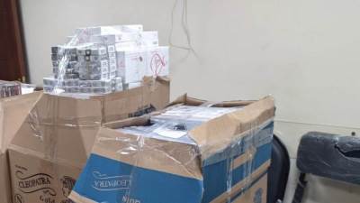 مكافحة التهرب الجمركى تضبط كمية من السجائر الأجنبية الصنع الغير خالصة الضرائب والرسوم