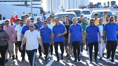 وزراء الرياضة والزراعة والري ومحافظ مطروح يفتتحون مهرجان العلمين الرياضي ضمن" إكسر رقمك" 