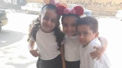 وفاة الأخوه الثلاثة« إبرام وبارثينيا وميريام» خلال حريق كنيسة المنيرة 