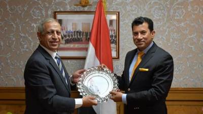 وزير الشباب والرياضة يستقبل رئيس الأكاديمية العربية للعلوم والتكنولوجيا والنقل البحري