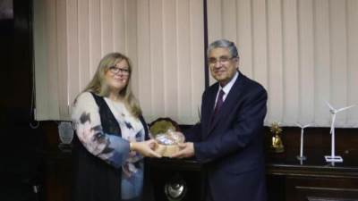 وزير الكهرباء يستقبل سفيرة سلوفانيا لدعم وفتح فرص الإستثمار في الكهرباء