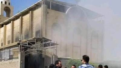 ماس كهربائى وراء حريق جديد فى كنيسة الأنبا بيشوى بالمنيا