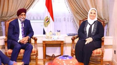 وزيرة التضامن الاجتماعي تستقبل وزير التنمية الدولية الكندي