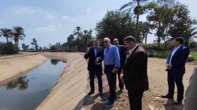 وزير الموارد المائية يتفقد أعمال التأهيل المنفذة سابقا بترعة الفليفلة المستجدة