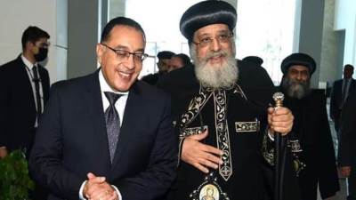 رئيس الوزراء يلتقي قداسة البابا تواضروس الثاني في في العلمين الجديدة