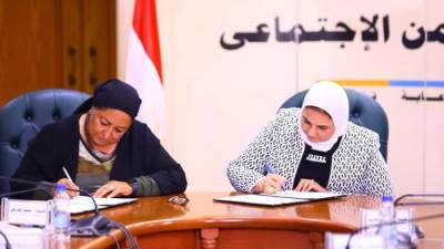 القباج والرباط يوقعان بروتوكول تعاون بين التضامن الاجتماعي ومؤسسة مستشفي 25 يناير