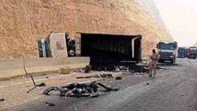 وفاة 3 وإصابة 30.. حادث مروع على طريق الجلالة - السويس