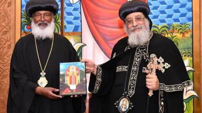 قداسة البابا يستقبل وفد من الكنيسة الإثيوبية