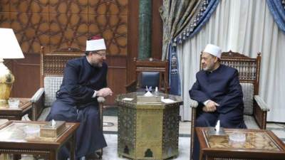 شيخ الأزهر يستقبل وزير الأوقاف بمشيخة الأزهر 
