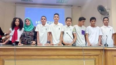 طلاب الإمام الشافعي يقدمون حلولا تكنولوجية بمؤتمر المناخ بكلية االذكاء الإصطناعى