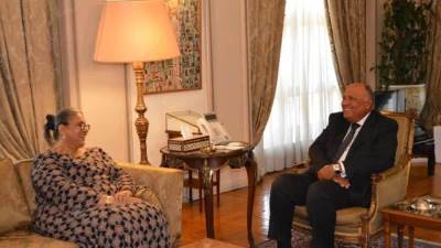 وزير الخارجية يستقبل مبعوثة سكرتير عام الأمم المتحدة الخاصة للقرن الإفريقي