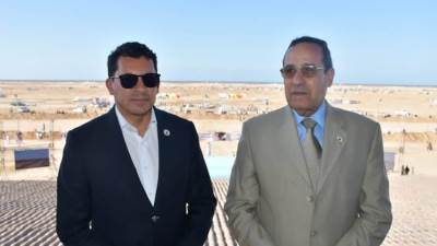 وزير الشباب والرياضة ومحافظ شمال سيناء يفتتحا بطولة العريش للهجن