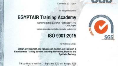 تجديد اعتمادات شهادة" الأيزو" في الجودة والبيئة والسلامة المهنية بأكاديمية مصر للطيران 