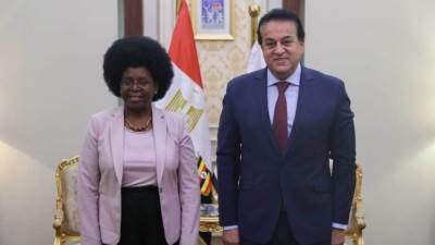 وزير الصحة يستقبل وزيرة العلوم بأوغندا للتعاون في دعم تطوير التصنيع الطبي والدوائي