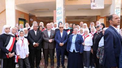 وزير التعليم ومحافظ بني سويف يتفقدان سير العملية التعليمية بالمحافظة