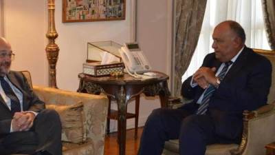 وزير الخارجية يستقبل رئيس مؤسسة " فريدريش إيبرت" الألمانية 