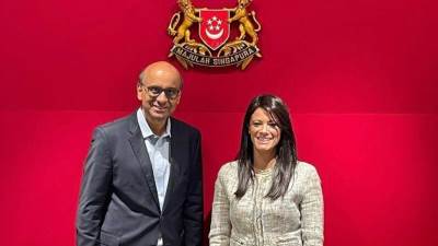 المشاط تلتقي الوزير الآول بسنغافورة لمناقشة تعزيز التعاون الثنائي