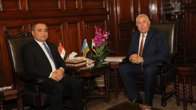 وزير الزراعة يبحث مع وزير التنمية الأوزبكستاني آفاق التعاون المشترك بين البلدين