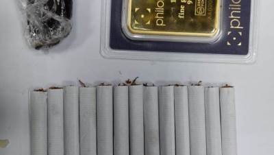 جمارك مطار الغردقه الدولى تضبط محاولة تهريب مواد مخدرة وسبيكة ذهبية