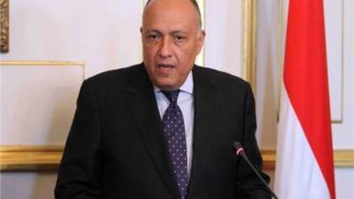 شكري يستقبل نظيره اليوناني ويعقد مؤتمر صحفي مشترك