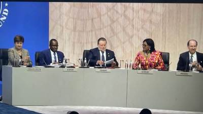 محافظ البنك المركزي يطالب بضرورة توافر الاستجابات المالية للدول النامية خاصة المتعلقة بارتفاع أسعار الغذاء