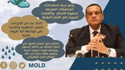 وزير التنمية يوجه بتشكيل فرق طوارئ لمواجهة الأمطار ومراجعة قنوات تصريف المياه