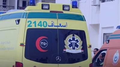 إصابة 16 طالب في حادث انقلاب سيارة ربع نقل بالمنيا