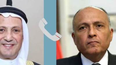 وزير الخارجية يهنئ نظيره الكويتي الجديد بمنصبه