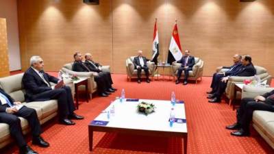 السيسي يؤكد حرص مصر على تعزيز التعاون الثنائى مع العراق