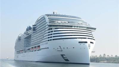 قناة السويس تشهد عبور أحدث السفن السياحية بالعالم فى أولى رحلاتها البحرية