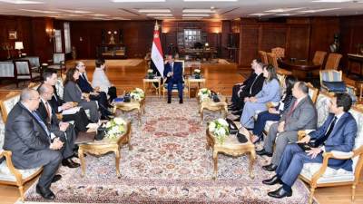 الرئيس السيسي يستقبل المدير التنفيذى لصندوق النقد الدولى فى شرم الشيخ