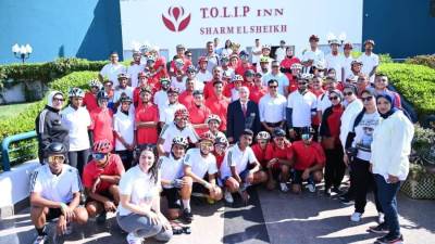 وزير الرياضة ومحافظ جنوب سيناء يستقبلان المشاركين بالماراثون من جلاسجو لشرم الشيخ