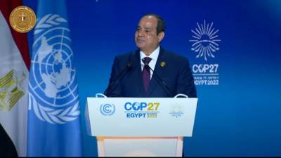قمة المناخ.. الرئيس السيسي يرحب بالمشاركين فى المؤتمر: "مرحبا بكم جميعا فى مصر"
