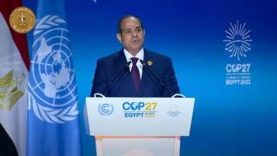 بقمة المناخ| الرئيس السيسي: أطلقنا استراتيجية وطنية لمواجهة تغير المناخ