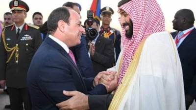 «يطيب لي وأنا أغادر بلدكم».. ولي العهد يبعث برقية شكر للرئيس السيسي