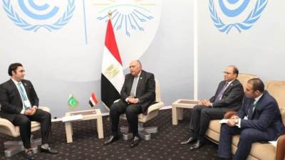 قمة المناخ.. شكري يلتقي مع وزير خارجية باكستان ووزيرة التغير المناخي 