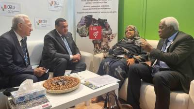 قمة المناخ.. وزير التنمية يلتقى وفد منظمة المدن والحكومات المحلية الأفريقية