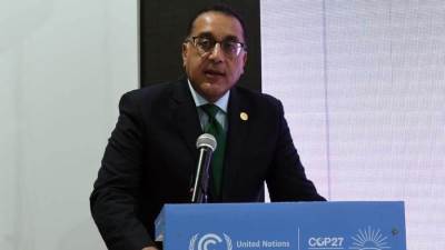 مدبولي يلقى كلمة خلال الإعلان عن الخطة الاستثمارية للاستراتيجية الوطنية للتغيرات المناخية 2050