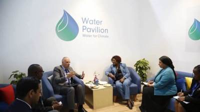 قمة المناخ.. الدكتور سويلم يلتقي وزيرة المياة والصرف الصحي لدولة كينيا