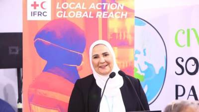 القباج تشارك في إطلاق الاتحاد الدولي للصليب الأحمر والهلال الأحمر لمواجهة تغير المناخ