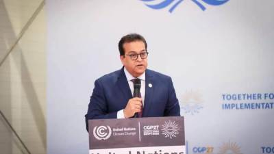 قمة المناخ.. وزير الصحة يطلق مبادرة التغير المناخي والتغذية (I-CAN)